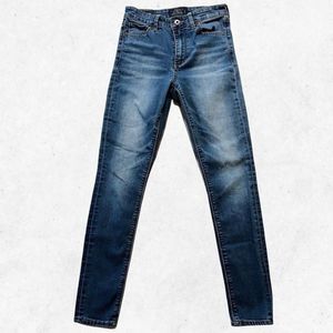 Womens Lucky Brand Bridgette Skinny‎ Jeans Denim Size 2/26 Discolored High Rise